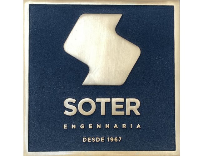 Placa bronze 30x30 cm